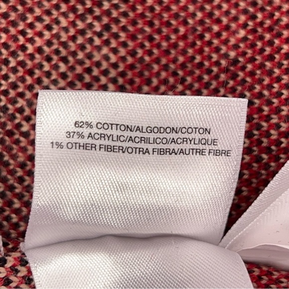 SMALL ANNE KLEIN RED BLACK PLAID JACKET LONG SLEEVE ACADEMIA PREPPY COTTON BLEND - Picture 12 of 12